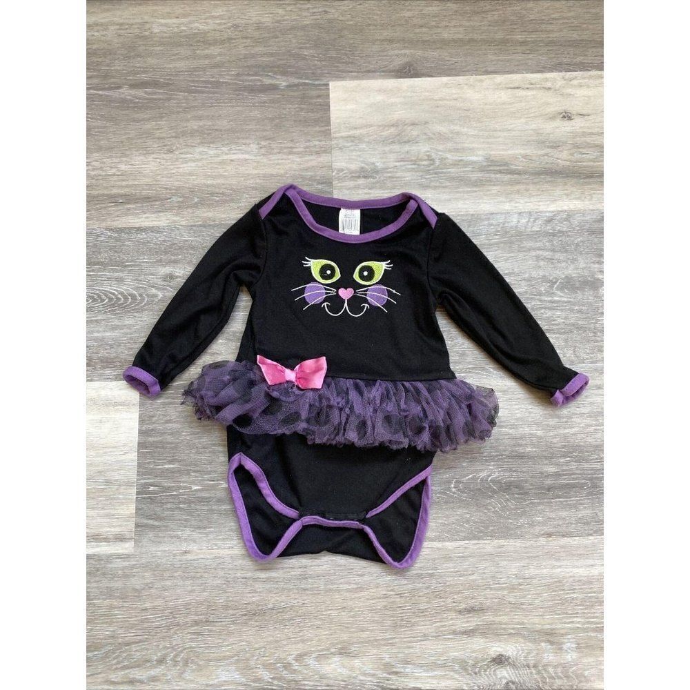 Black Cat HALLOWEEN ~ Infant CREEPER BODYSUIT ~ Sz